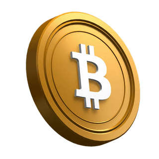 Yếu tố hình ảnh đồng coin Bitcoin BTC nghiêng được đặt trong phần hero